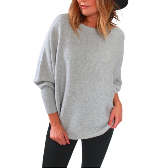 Kerisma Sweaters - Kerisma Ryu Dolman Sweater in Heather Gray